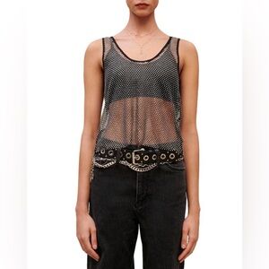 Maje leny rhinestone sparkly top